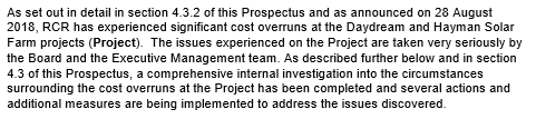 ASX Announcement: This is clearly evidence of a business under pressure and there could have been no doubt that the $100.0m capital raising the company announced in August was due to poor operational and risk management practices